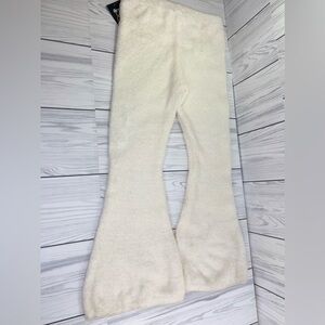 Art Class Girls'Light White Flare Leg Elastic Waist Cozy Pants